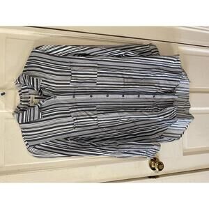 Style & Co. striped button down blouse shirt sz Sm